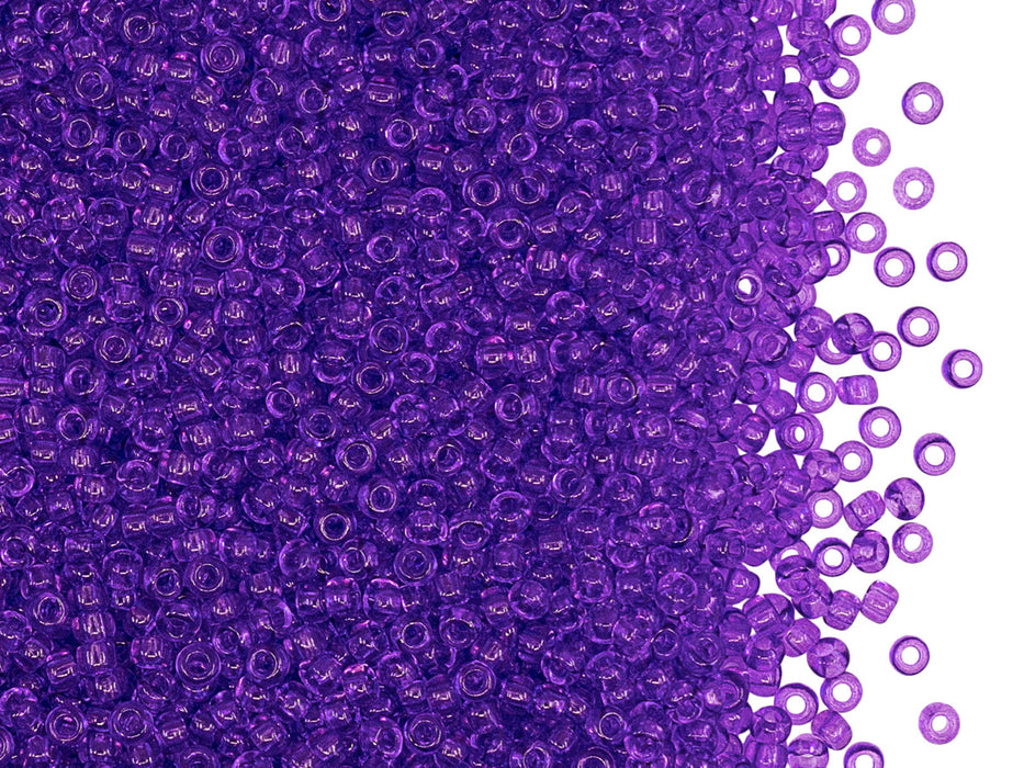 Rocailles Seed Beads 11/0, Crystal Violet Solgel Colored, Czech Glass