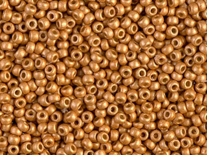 Seed Beads 11/0, Matte Duracoat Galvanized Yellow Gold, Miyuki Japanese Beads