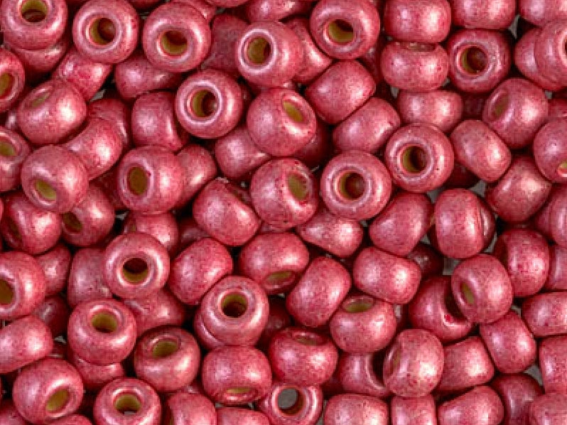 Seed Beads 6/0, Matte Duracoat Galvanized Light Cranberry, Miyuki Japanese Beads