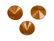Matubo Rivoli 16 mm, Opaque Chocolate, Czech Glass