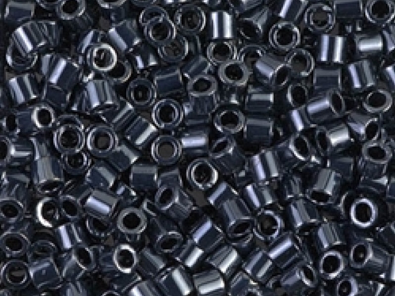 Delica Seed Beads 8/0, Gunmetal, Miyuki Japanese Beads