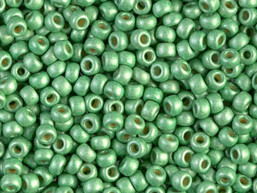 Seed Beads 8/0, Matte Duracoat Galvanized Mint, Miyuki Japanese Beads