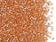 Rocailles Seed Beads 11/0, Crystal Light Orange Silver Lined Square Hole, Czech Glass