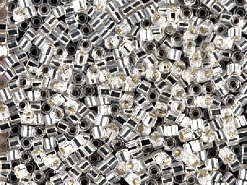 Delica Beads Cut 10/0, Crystal Silverline, Miyuki Japanese Beads