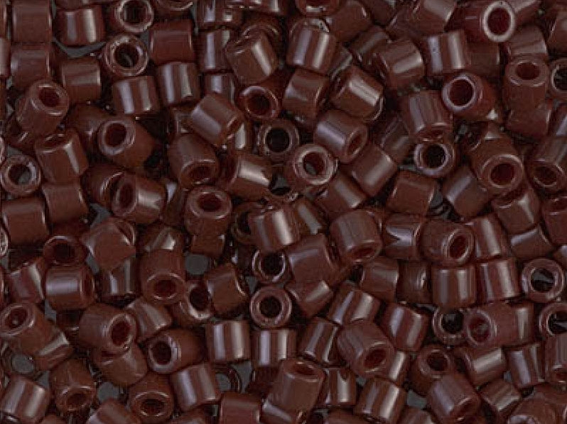 Delica Seed Beads 8/0, Opaque Chocolate Brown, Miyuki Japanese Beads