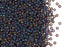 Rocailles Seed Beads 10/0, Dark Topaz Matte Iris, Czech Glass