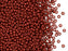 Rocailles Seed Beads 9/0, Lava Red, Czech Glass