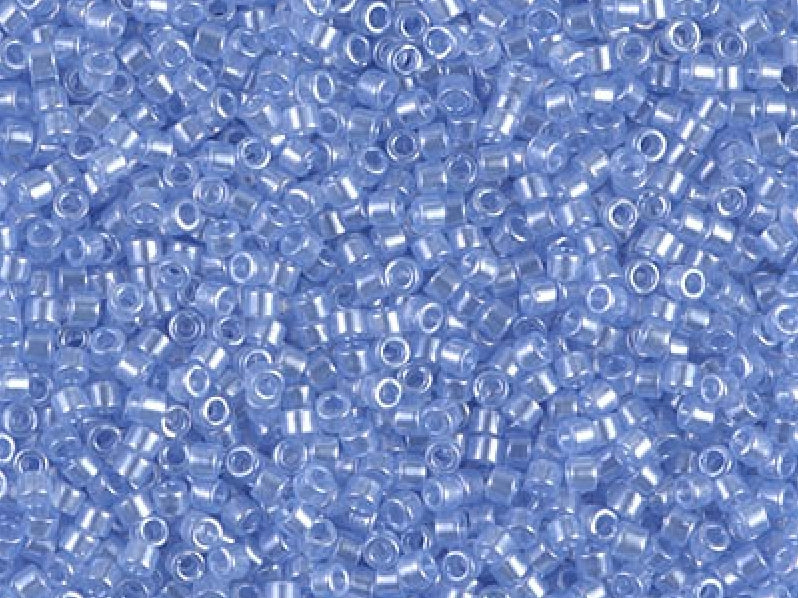 Delica Seed Beads 15/0, Transparent Pale Sky Blue, Miyuki Japanese Beads