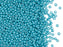 Rocailles Seed Beads 10/0, Opaque Turquoise Luster, Czech Glass