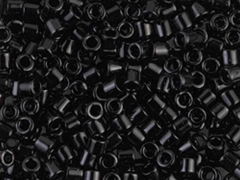 Delica Seed Beads 8/0, Black, Miyuki Japanese Beads