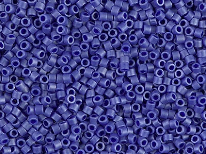 Delica Seed Beads 15/0, Sapphire Metallic Matted, Miyuki Japanese Beads