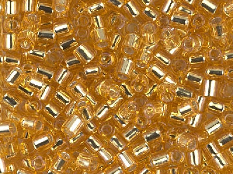Delica Seed Beads 8/0, Gold Silver Lined, Miyuki Japanese Beads