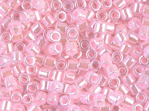 Delica Seed Beads 8/0, Crystal Light Pink Lined, Miyuki Japanese Beads
