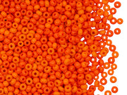 Rocailles 9/0, Opaque Orange Mix, Czech Glass