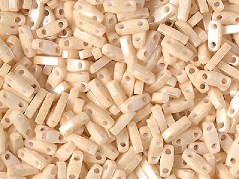 Quarter Tila™Beads 5x1.2x1.9 mm, 2 Holes, Light Caramel Ceylon, Miyuki Japanese Beads