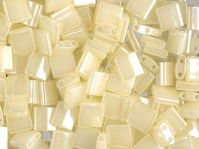 Tila™Beads 5x5 mm, 2 Holes, Butter Cream Ceylon, Miyuki Japanese Beads