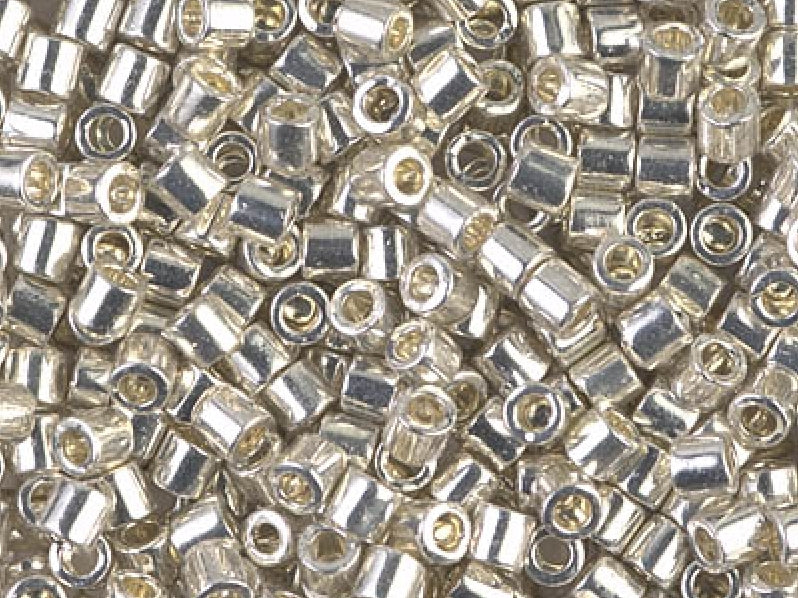 Delica Seed Beads 8/0, Galvanized Silver, Miyuki Japanese Beads