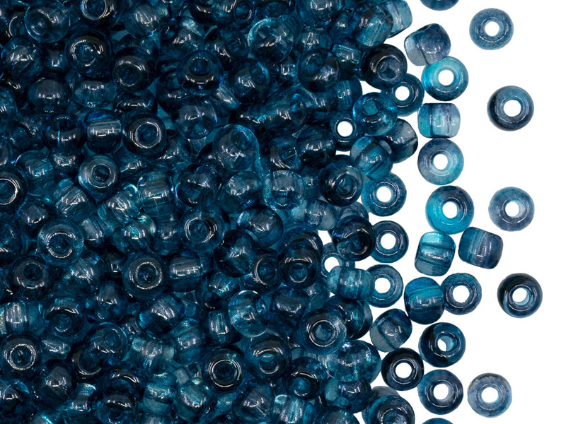 Rocailles Seed Beads 6/0, Emerald Travertine, Czech Glass