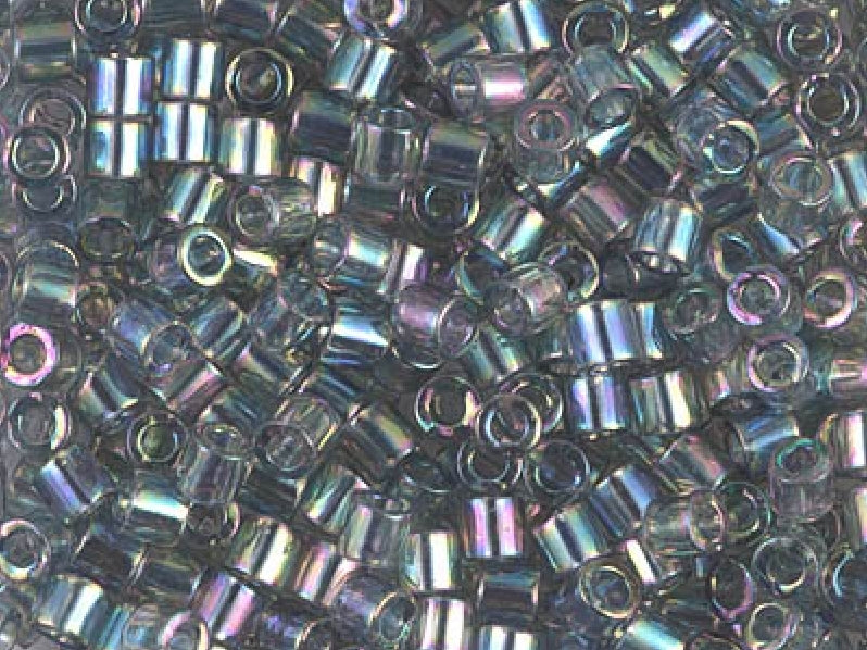 Delica Seed Beads 8/0, Transparent Grey Iris, Miyuki Japanese Beads
