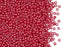 Rocailles Seed Beads 10/0, Opaque Red Coral Luster, Czech Glass