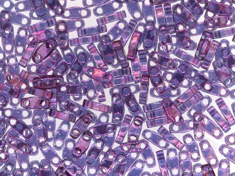 Quarter Tila™Beads 5x1.2x1.9 mm, 2 Holes, Light Amethyst Gold Luster, Miyuki Japanese Beads