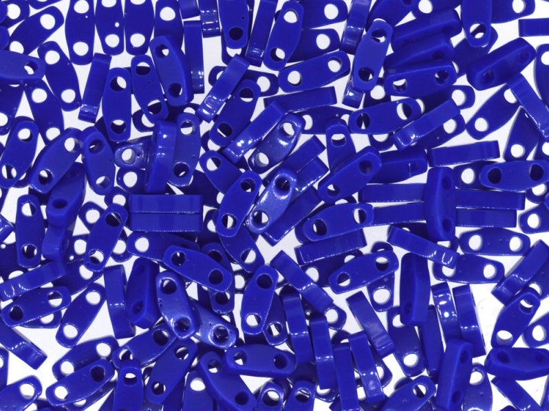 Quarter Tila™Beads 5x1.2x1.9 mm, 2 Holes, Opaque Cobalt, Miyuki Japanese Beads