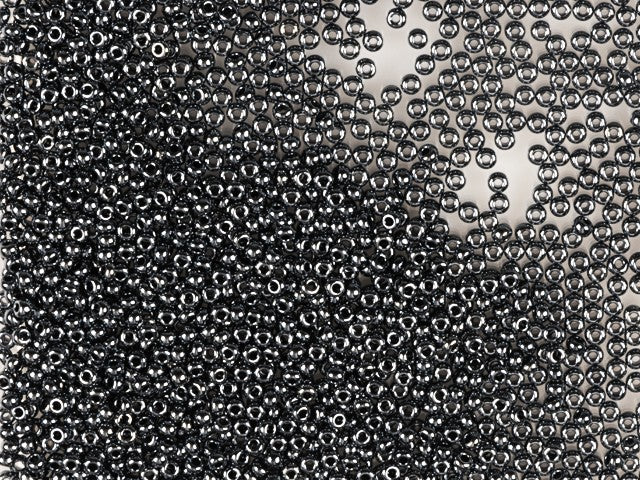 Rocailles Seed Beads 13/0, Gray Opaque Luster, Czech Glass