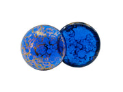 Czech Glass Cabochons 18 mm, Sapphire Bronze, Czech Glass