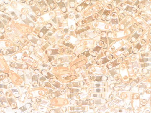 Quarter Tila™Beads 5x1.2x1.9 mm, 2 Holes, Light Rose Luster, Miyuki Japanese Beads
