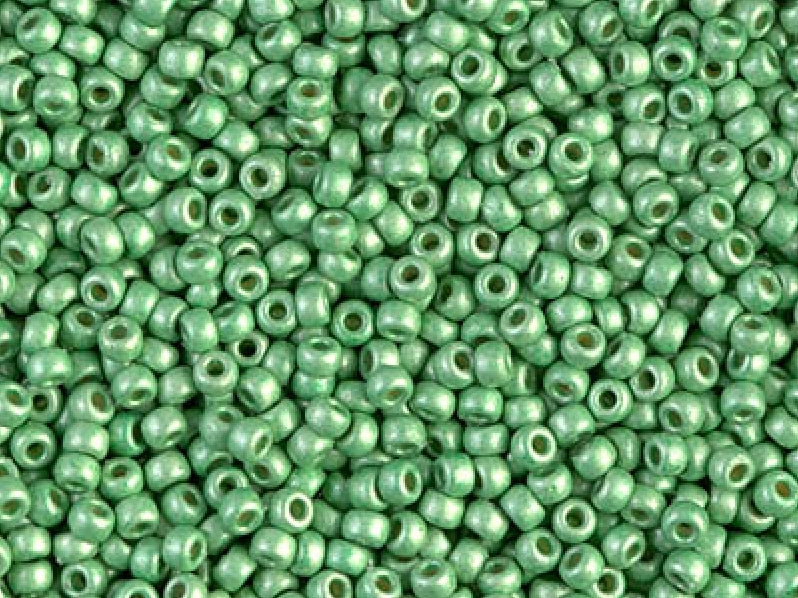 Seed Beads 11/0, Matte Duracoat Galvanized Mint, Miyuki Japanese Beads
