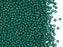 Rocailles Seed Beads 10/0, Opaque Dark Green Rainbow, Czech Glass