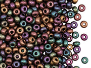 Rocailles 6/0, Purple Iris Gold, Czech Glass