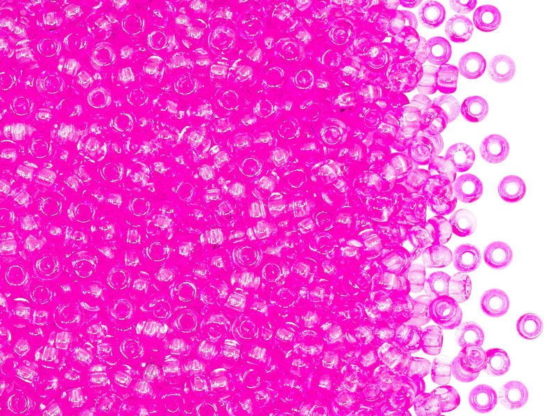 Rocailles 9/0, Neon Pink, Czech Glass