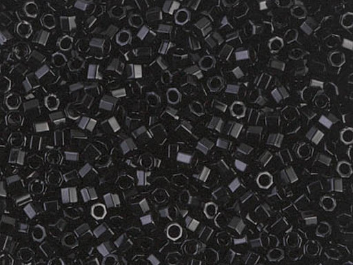 Delica Beads Cut 10/0, Black, Miyuki Japanese Beads