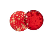 Czech Glass Cabochons 18 mm, Light Siam Splash Gold, Czech Glass