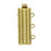 Clasps 20x7 mm, 3 Holes, 23KT Gold Plated, Metal