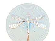 Czech Glass Cabochons 31.5 mm, Crystal Matte AB, Czech Glass