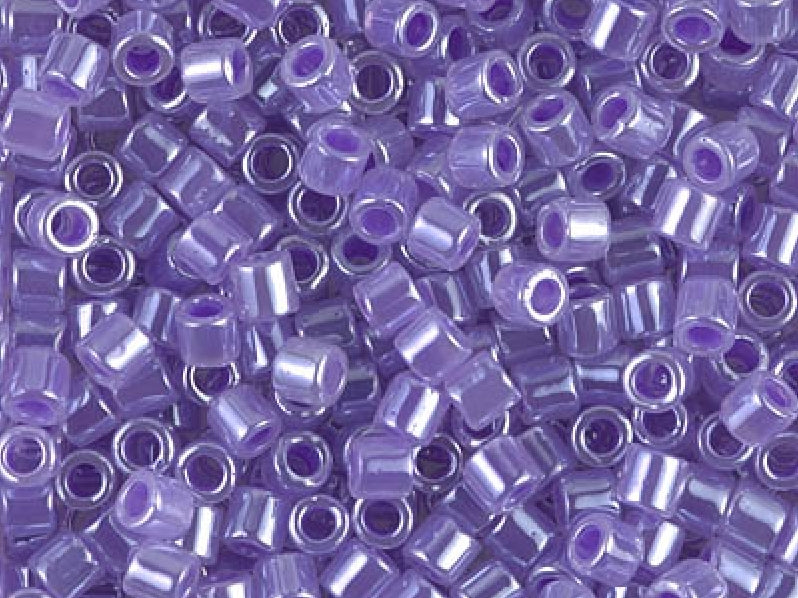 Delica Seed Beads 8/0, Crystal Purple Lined, Miyuki Japanese Beads