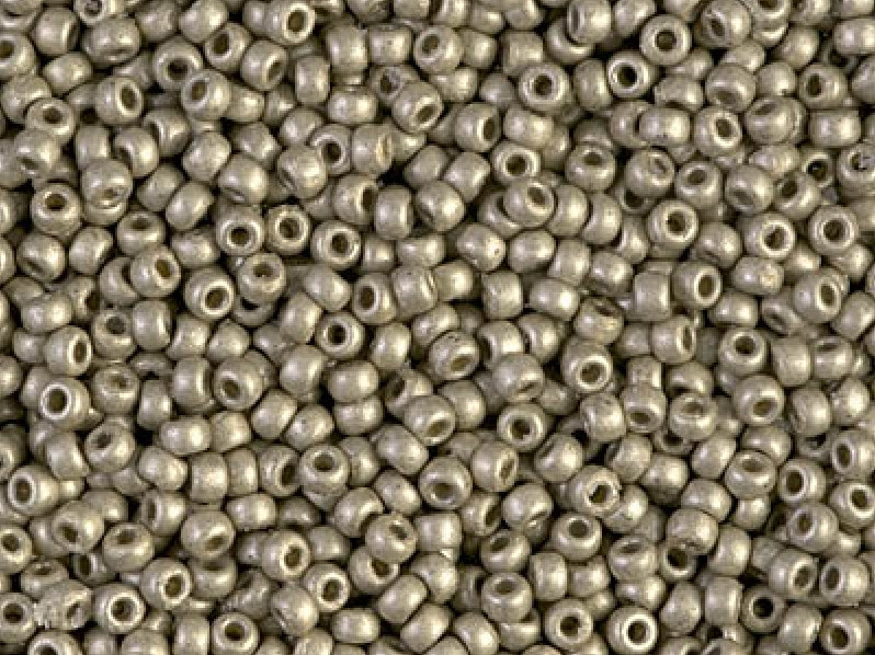 Seed Beads 11/0, Matte Duracoat Galvanized Light Pewter, Miyuki Japanese Beads