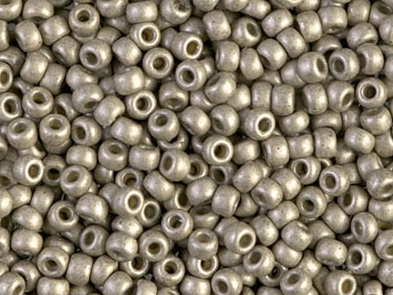 Seed Beads 8/0, Matte Duracoat Galvanized Light Pewter, Miyuki Japanese Beads