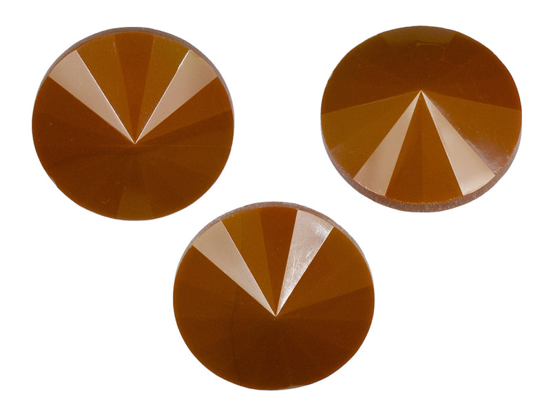 Matubo Rivoli 18 mm, Chocolate, Czech Glass