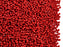 Rocailles Seed Beads 13/0, Dark Red Natural Opaque, Czech Glass