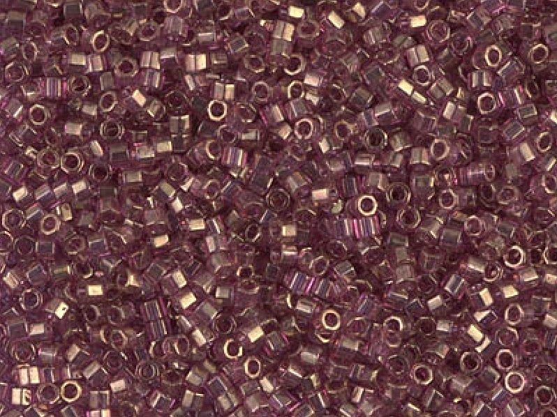 Delica Beads Cut 11/0, Amethyst Gold Luster, Miyuki Japanese Beads