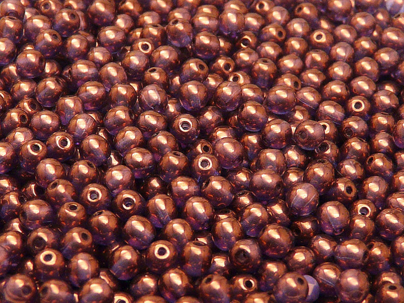 Round Beads 4 mm, Crystal Vega Luster, Czech Glass