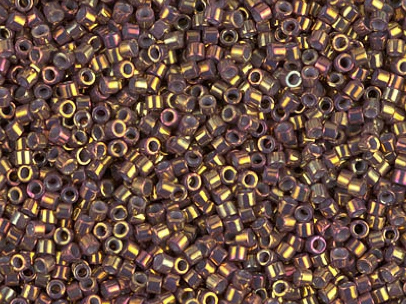 Delica Seed Beads 15/0, Earth Batik Metallic Luster, Miyuki Japanese Beads