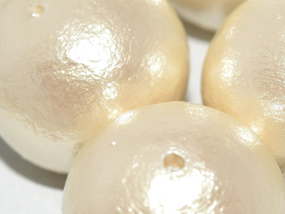 Cotton Pearls 25 mm, Off White, Miyuki Japanese Beads