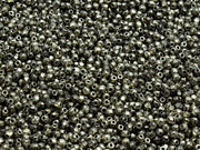 Fire Polished Faceted Beads Round 2 mm, Antique Chrome, Czech Glass