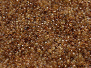 Fire Polished Faceted Beads Round 2 mm, Crystal Travertine, Czech Glass