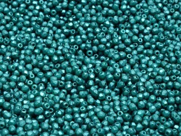 Fire Polished Faceted Beads Round 2 mm, Pastel Green, Czech Glass