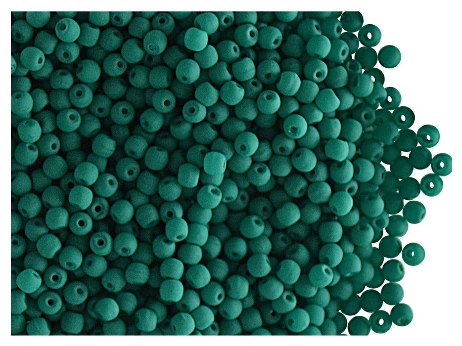 4 g Round NEON ESTRELA Beads, 2mm, Emerald Green (UV Active), Czech Glass
